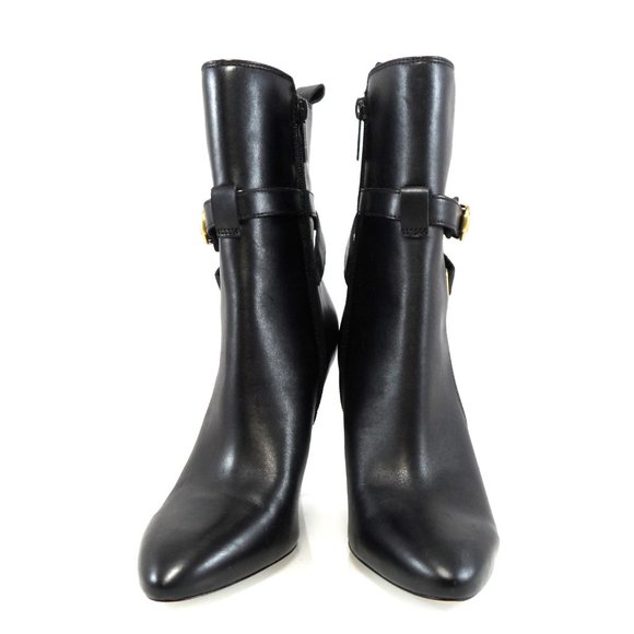 NIB$550 VERONICA BEARD Sohelia Buckled Strap Leather High-heel Ankle Boots 7.5 - Picture 8 of 14